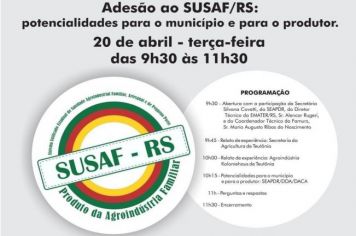 ESTRUTURA DO SIM PARA ADESÃO AO SUSAF-RS É TEMA DE EVENTO