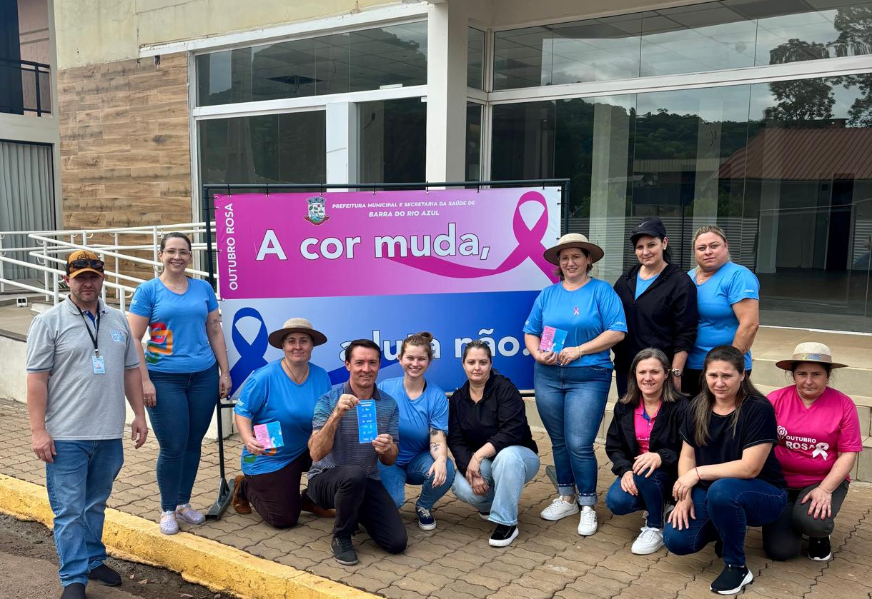 Secretaria da Saúde realiza pedágio de conscientização sobre o Outubro Rosa e Novembro Azul em Barra do Rio Azul